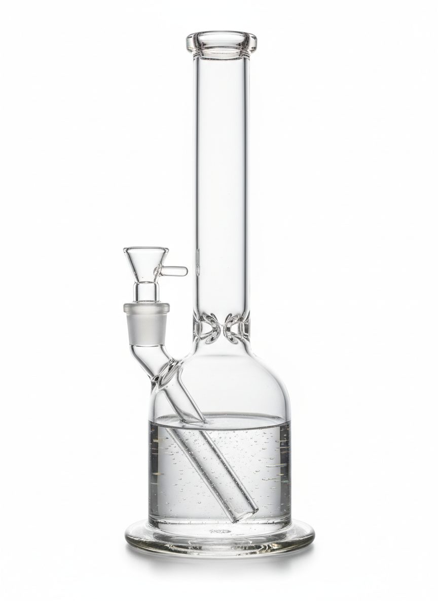Glass bong water pipe — beaker style with ice catcher