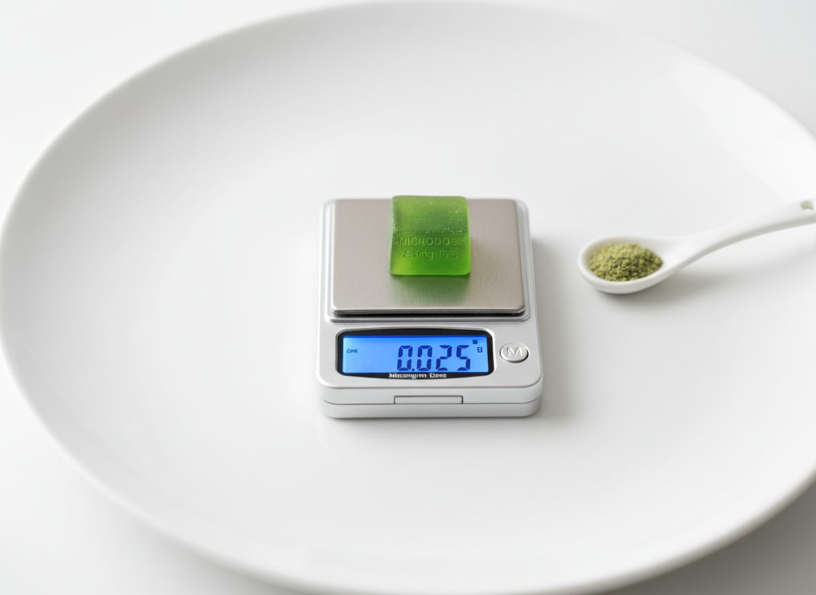 Cannabis microdosing — precise low-dose edible on a milligram scale